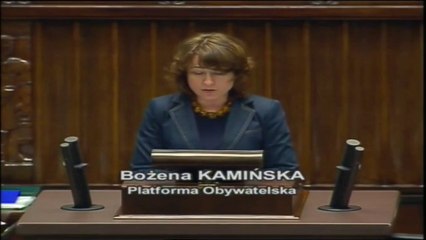 Bożena Kamińska - Wystąpienie z dnia 08 maja 2013 roku.