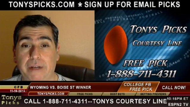 Boise St Broncos vs. Wyoming Cowboys Pick Prediction College Football Odds Preview 11-16-2013
