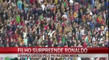 Filho de Cristiano Ronaldo rouba as atenções e surpreende jornalistas