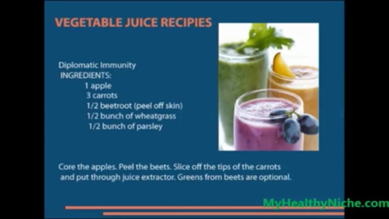 Juice Suggester - Some Recipes