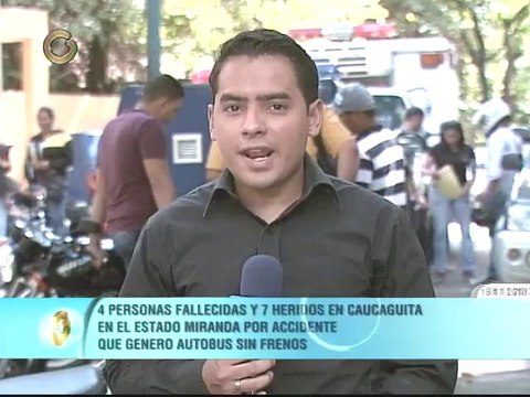 Autobús sin frenos deja saldo de cuatro muertos y siete heridos en Miranda