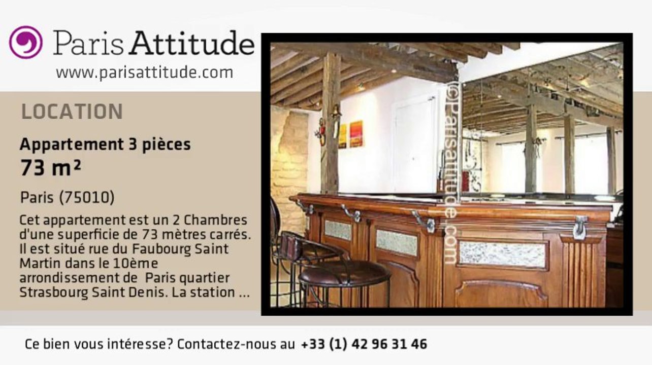 Appartement 2 Chambres à louer - Faubourg St Martin, Paris - Ref. 3537