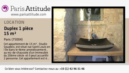 Duplex Studio à louer - Ile St Louis, Paris - Ref. 6026