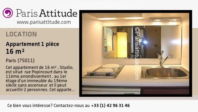 Appartement Studio à louer - Voltaire, Paris - Ref. 6707