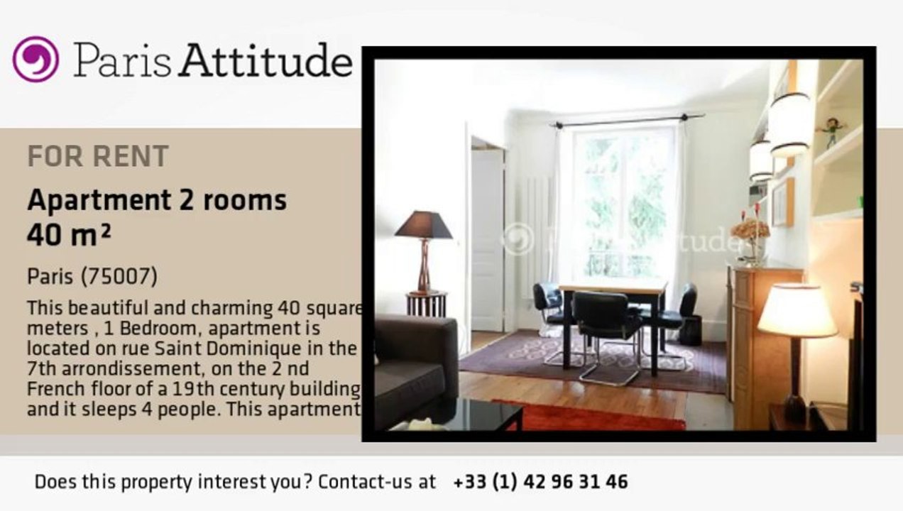 1 Bedroom Apartment for rent - Tour Eiffel, Paris - Ref. 8690