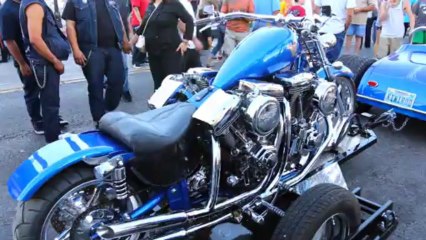 8 MOTORS 1 BIKE, 1 CAR, AT CAR SHOW! CRAZY KOOL! - 1080p