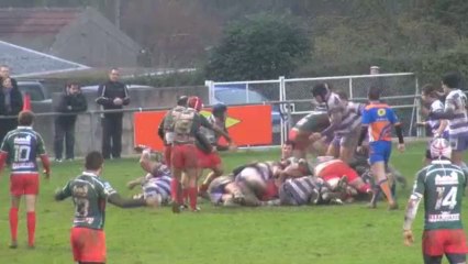 L'essai de la victoire d'Auxerre contre le Paris Université Club