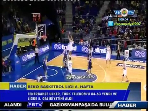 16 Kasım 2013 Fenerbahçe Ülker 84-63 Türk Telekom Maçı Özeti