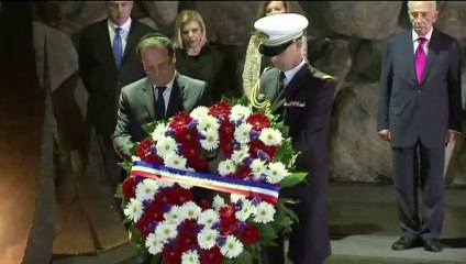 Israël: Hollande se recueille au mémorial Yad Vashem