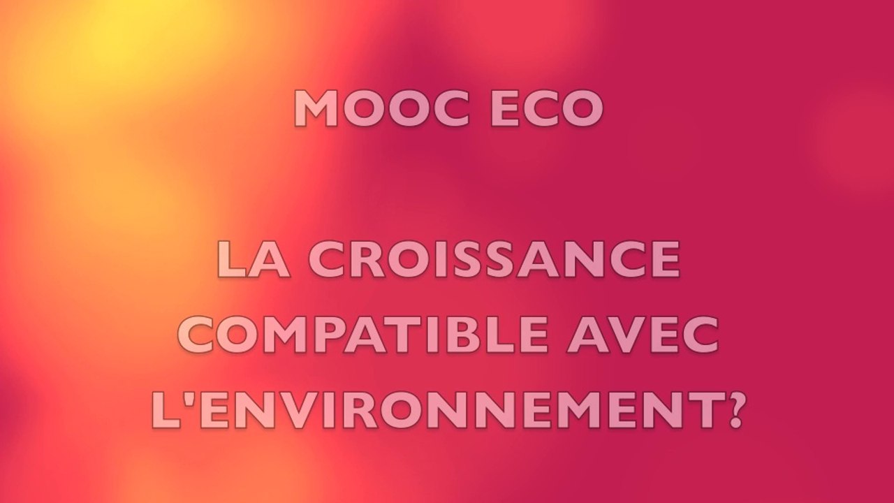 CROISSANCE-ENVIRONNEMENT