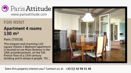 3 Bedroom Apartment for rent - Marx Dormoy, Paris - Ref. 4415