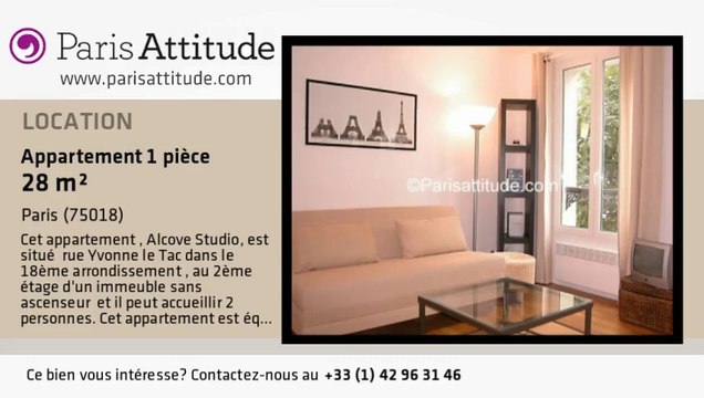 Appartement Alcove Studio à louer - Sacré Cœur, Paris - Ref. 673