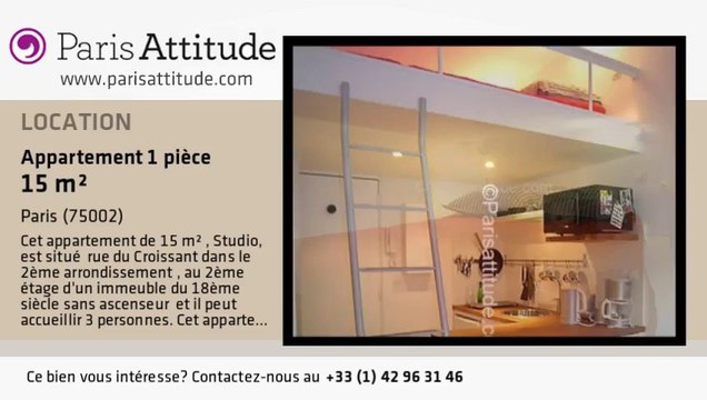 Appartement Studio à louer - Bourse, Paris - Ref. 6650