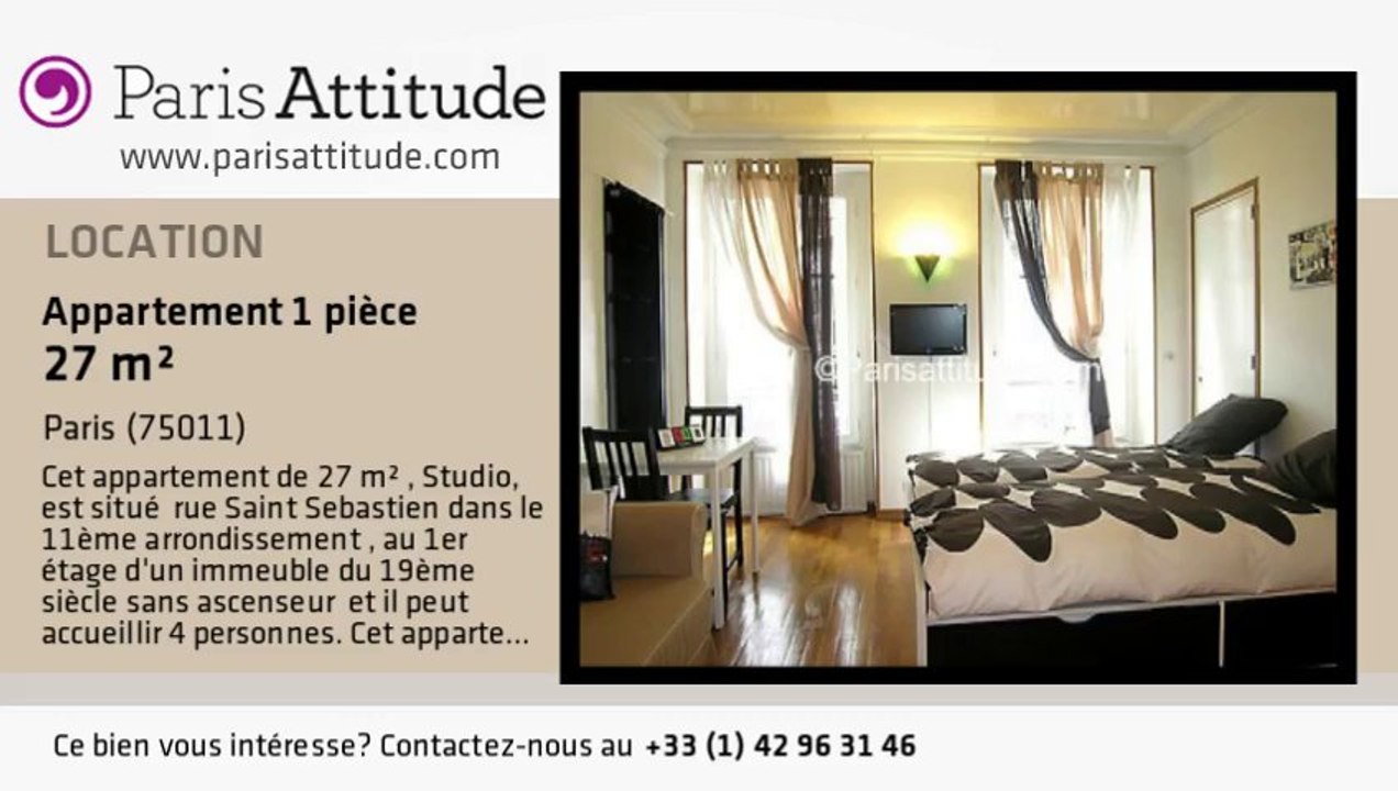 Appartement Studio à louer - Oberkampf, Paris - Ref. 6502