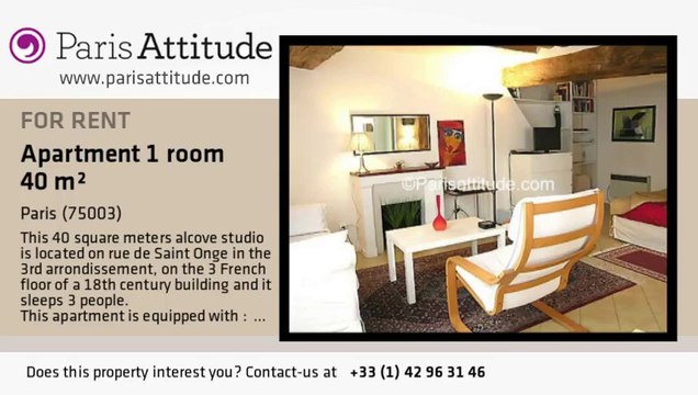 Alcove Studio Apartment for rent - Temple, Paris - Ref. 543