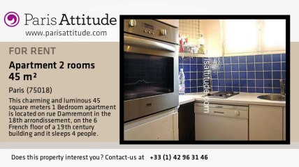 1 Bedroom Apartment for rent - Montmartre, Paris - Ref. 3040