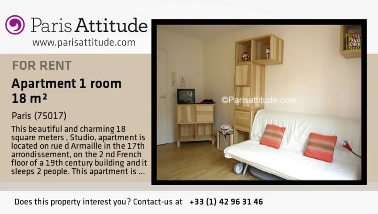 Studio Apartment for rent - Porte Maillot/Palais des Congrès, Paris - Ref. 5865