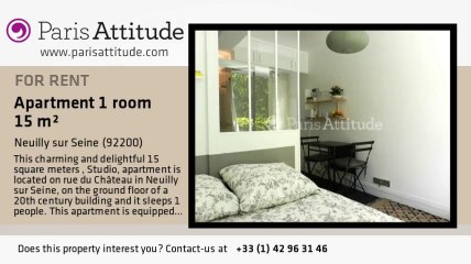 Studio Apartment for rent - Neuilly sur Seine, Neuilly sur Seine - Ref. 8529