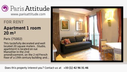 Studio Apartment for rent - Opéra, Paris - Ref. 6314