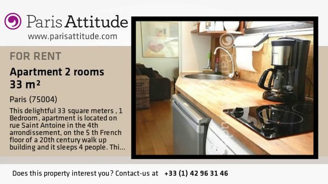 1 Bedroom Apartment for rent - Place des Vosges, Paris - Ref. 5349