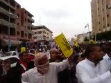 مظاهرة انصار المعزول بمطروح رفضا لمحاكمته