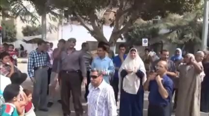 تظاهر العشرات بالمنوفية للمطالبة بتطبيق أقصى عقوبة على #مرسى