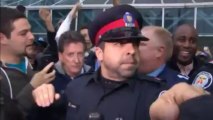 Toronto Mayor Rob Ford cheered at football match