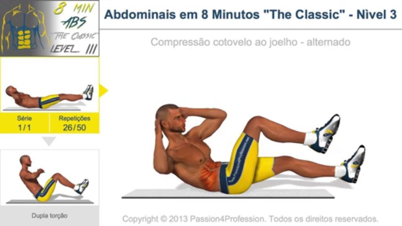 Abdominais em 8 Minutos "The Classic" - Nìvel 3