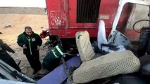 Egypt train crashes into mini-bus, kills dozens