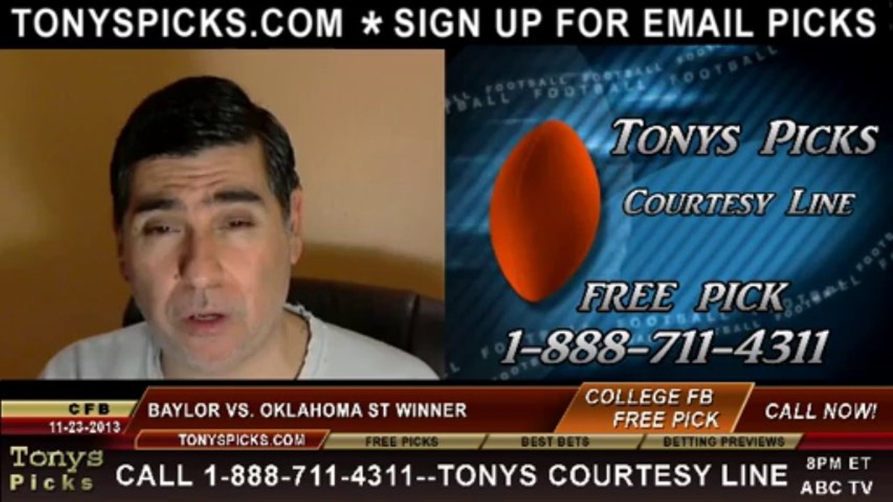 Oklahoma St Cowboys vs. Baylor Bears Pick Prediction College Football Betting Odds