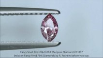 Fancy Vivid Pink Marquise Diamond R. Rothem 33387
