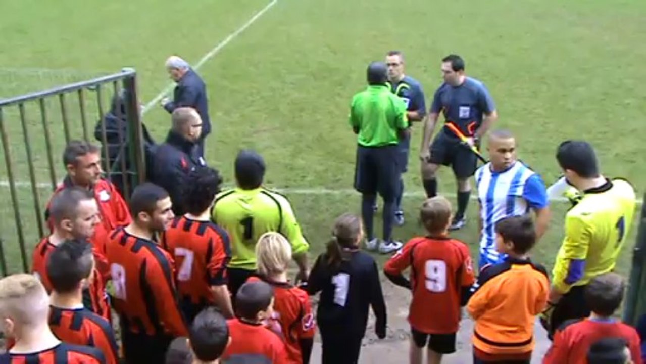 Entrée sur le stade contre Palavas avec les U11