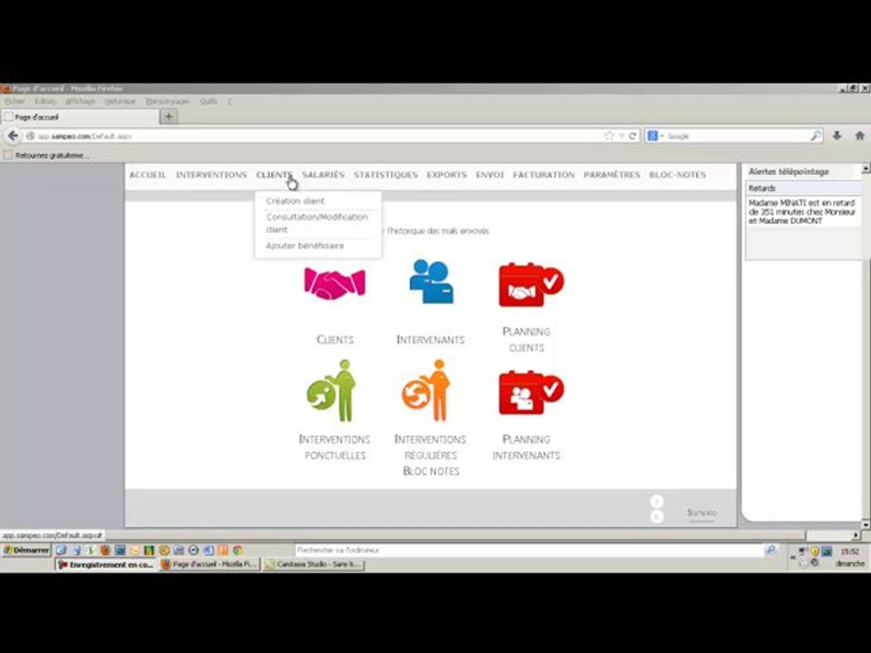 Présentation du logiciel de services à la personne Sampeo