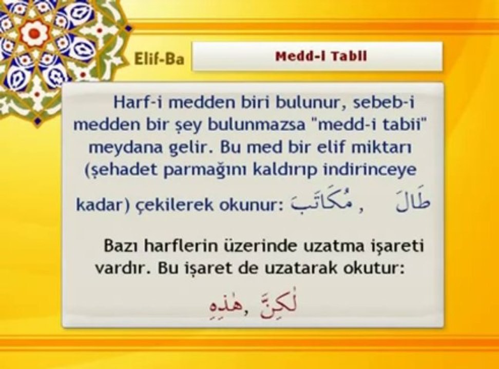 Tecvit dersi 15 - Medd-i Tabii