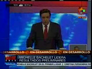 Michelle Bachelet lidera en resultados preliminares