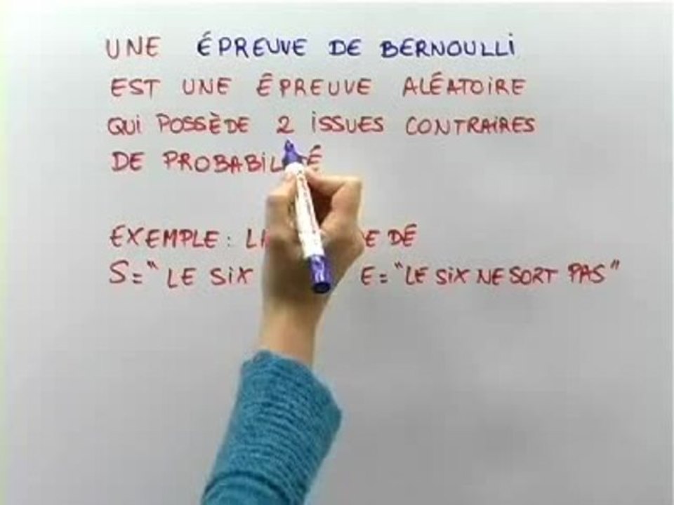 La loi de Bernoulli et la loi binomiale - Cours 2
