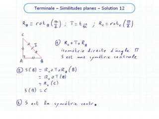 Les similitudes planes - Exo 12