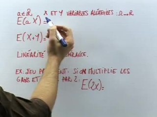 L'espérance et la variance d'une loi - Cours 5