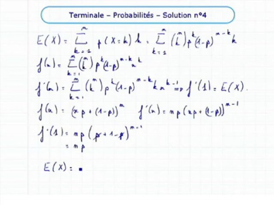 Les Probabilites Exo 4 Video Dailymotion
