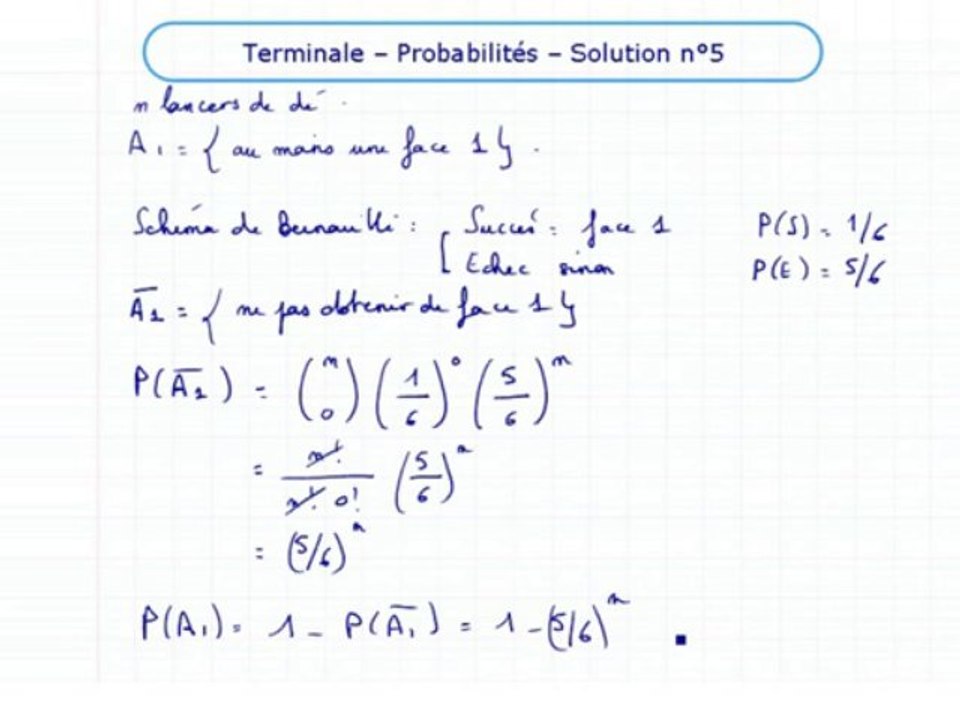 Les probabilités - Exo 5