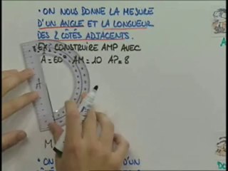 Comment tracer un triangle avec 2 longueurs et 1 angle ?