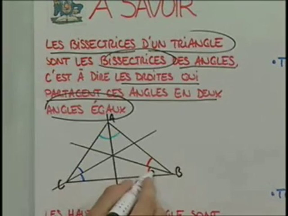 Les hauteurs et les bissectrices