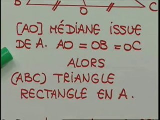 Montrer qu'un triangle est rectangle à l'aide de la médiane