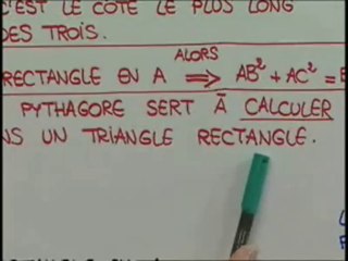 Application du théorème dans un triangle rectangle