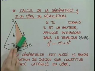 Le calcul de la hauteur d'une pyramide ou d'un cône