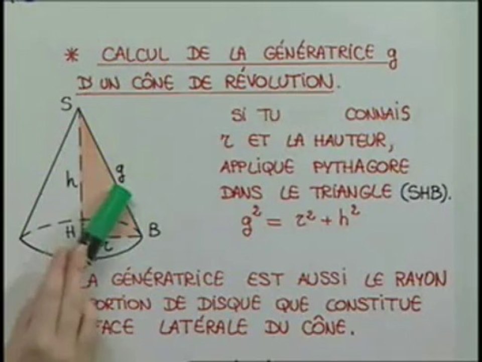 Le calcul de la hauteur d'une pyramide ou d'un cône