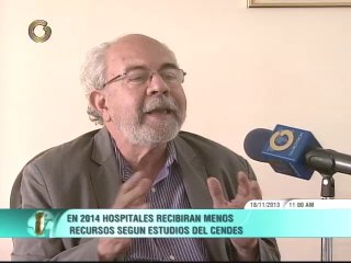 Aseguran que hospitales recibirán 43% menos recursos en el 2014