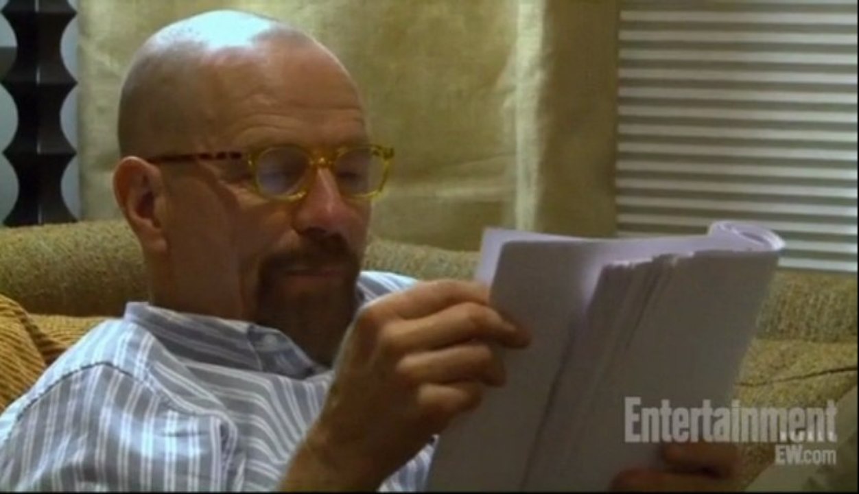 Bryan Cranston, Aaron Paul, leyendo el último guión de Breaking Bad