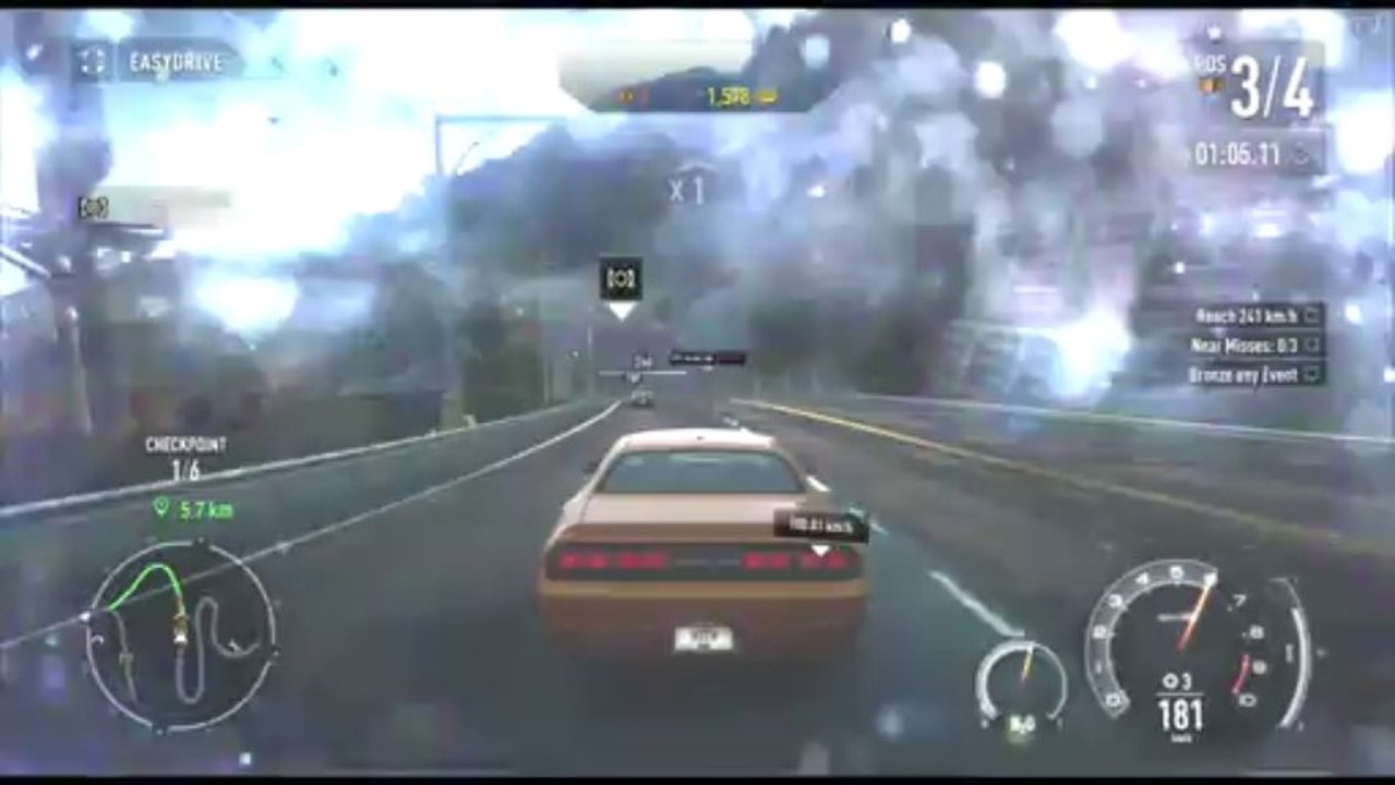 Need for Speed Rivals Xbox 360 - Dodge Challenger SRT8 Gameplay