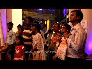 Prayers to Maa Durga: Kolkata Puja pandal